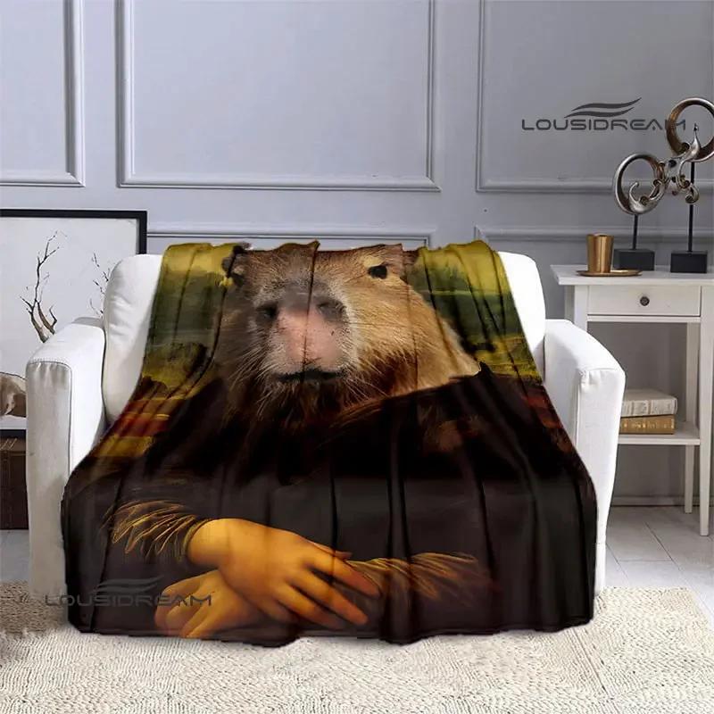 The Capybara Club Anime Blanket Picnic Blanket Vintage Blanket Home Travel Birthday Gift Bed Blanket Thin Blanket