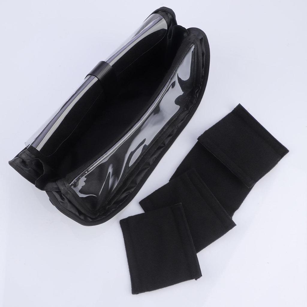Portable Foldable Makeup Brush Bag with Stand-Up Design