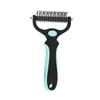 Pet Deshedding Brush Double-Sided Undercoat Rake for Dogs Cats Extra Wide Pet Shedding And Dematting Comb for Grooming