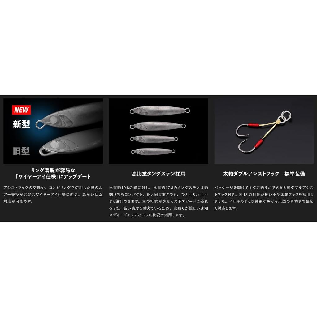 Jackall Raspateen TG NEO 60g Tungsten SLJ Jig Glow Stripe/Border Holo