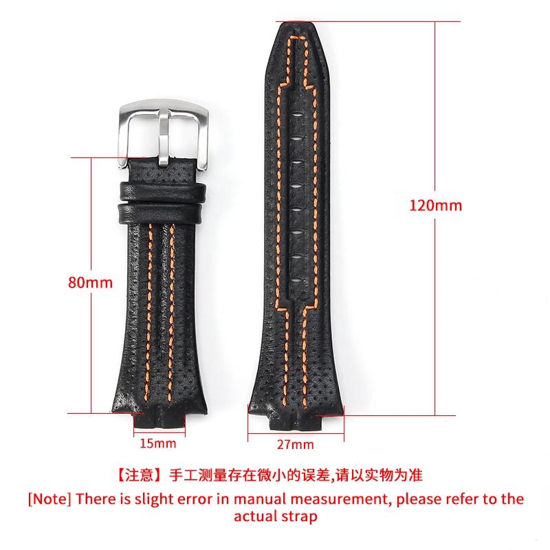 Cinturini per Orologi in Vera Pelle compatibili con Seiko sportura SNL029P2 SNL021P1 SNA595P2 SNL017P1 Cinturino 15X27MM Braccialetto