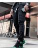 Street Elastic Jeans Herren Denim Cargohose Waschen Einfarbig Mehrere Taschen Lässige Hose mit mittlerer Taille Slim Fit Joggers für den Alltag