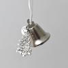 Wonderful Silver Christmas Bell Ornament Iron DIY Xmas Jingle Bells Holiday Decoration with Ribbon Christmas Tree Pendant