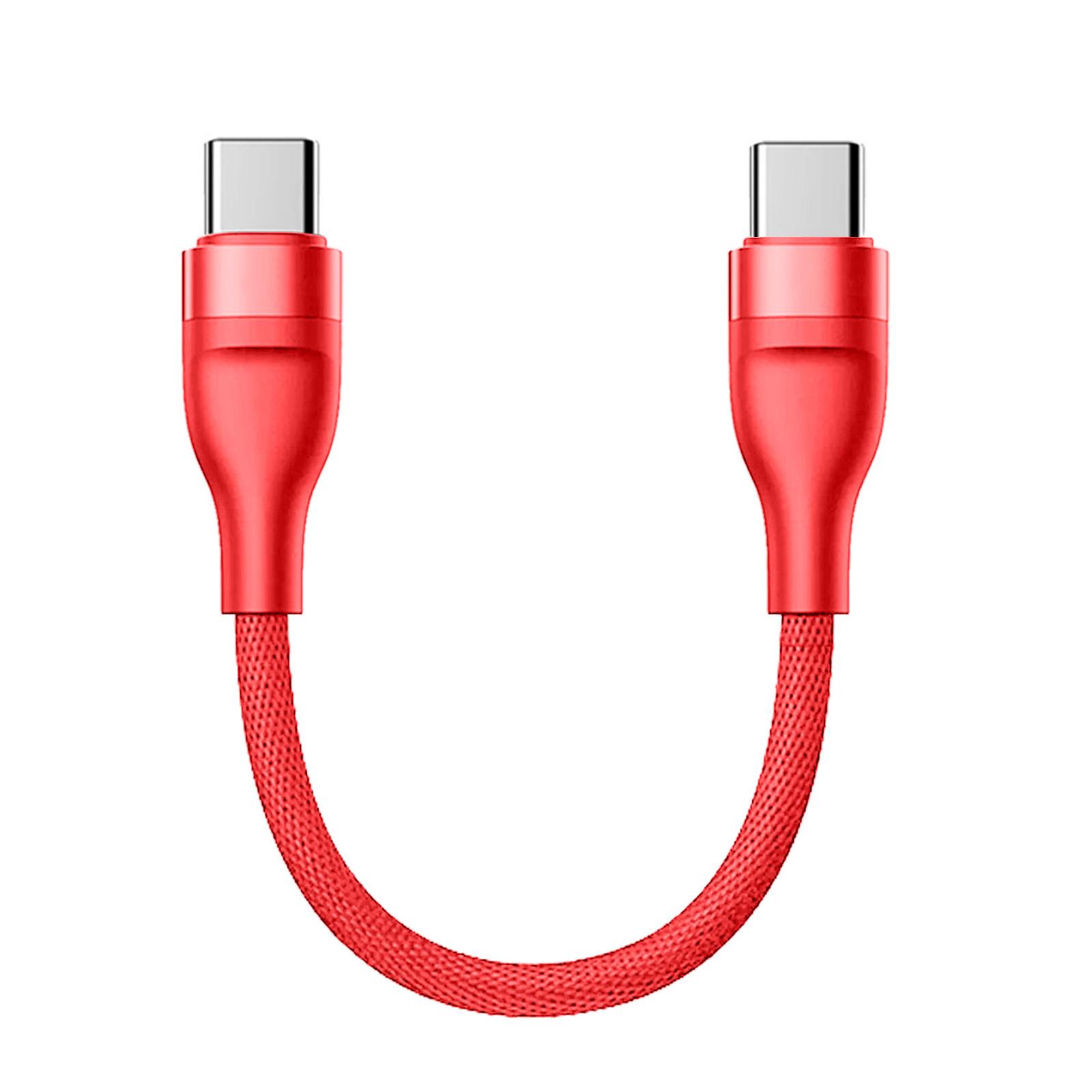 

Короткий кабель для зарядки USB C - USB C, кабель для зарядки Type C, быстрая зарядка 66 Вт для PadPro 2020, переключателей PadAir4 и многого другого красный