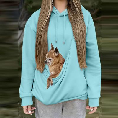 Women's Fashionable Solid Color Long Sleeved Casual Pullover Sweatshirt Top