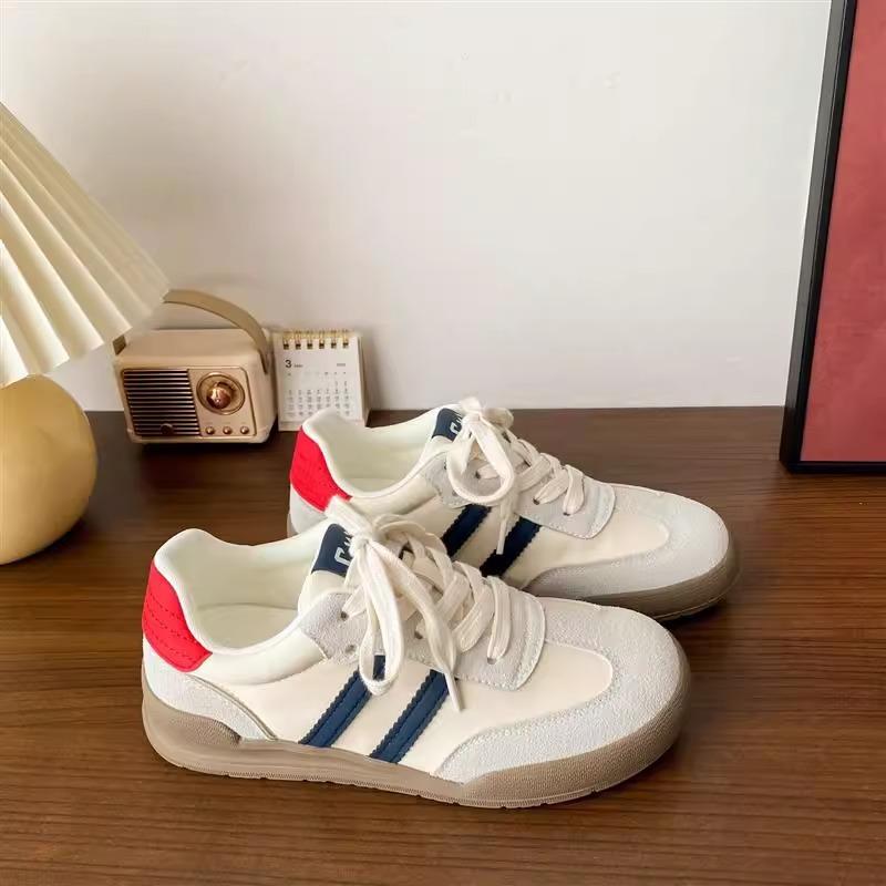 Niche German training shoes women's light and breathable Forrest Gump shoes women's 2025 new retro versatile sports flat white shoes