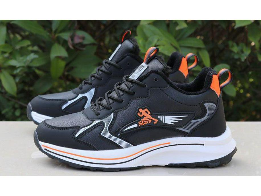 2025 Men's Winter Leather Running Shoes - Waterproof, Velvet-Lined, Warm Casual Sports Sneakers