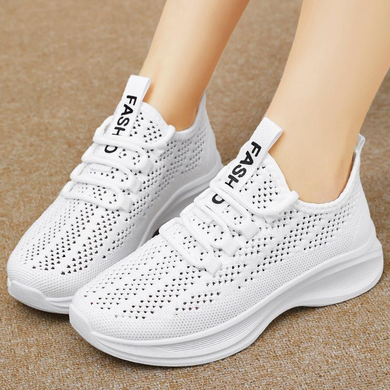 Scarpe Singole Scarpe Tessute Volanti Scarpe da Corsa Traspiranti con Suola Morbida Scarpe Casual e Scarpe Sportive