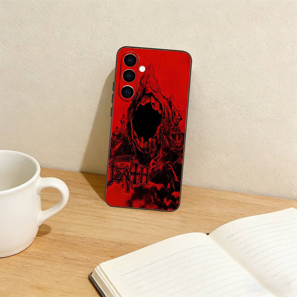 Metal B-Band D-Death Phone Case For Samsung Galaxy A73,A72,A71,A70,A53,A52,A51,Others Soft Black Cover