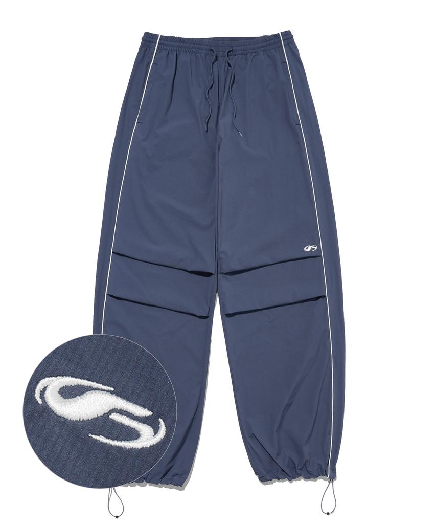 FILLUMINATE Nylon Two-Tuck Piping Pants - Blue
