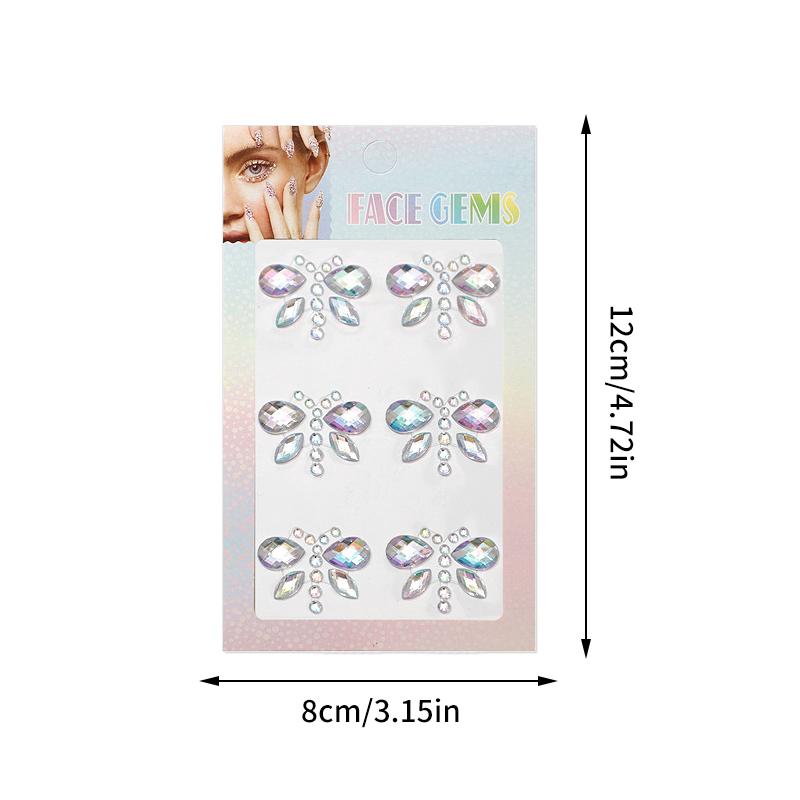 Eyebrow Tattoo Sticker Glitter Eyeliner Eyebrow Makeup Face Eyes Diamond Temporary Tattoo Rock  3D Eyeliner Stickers