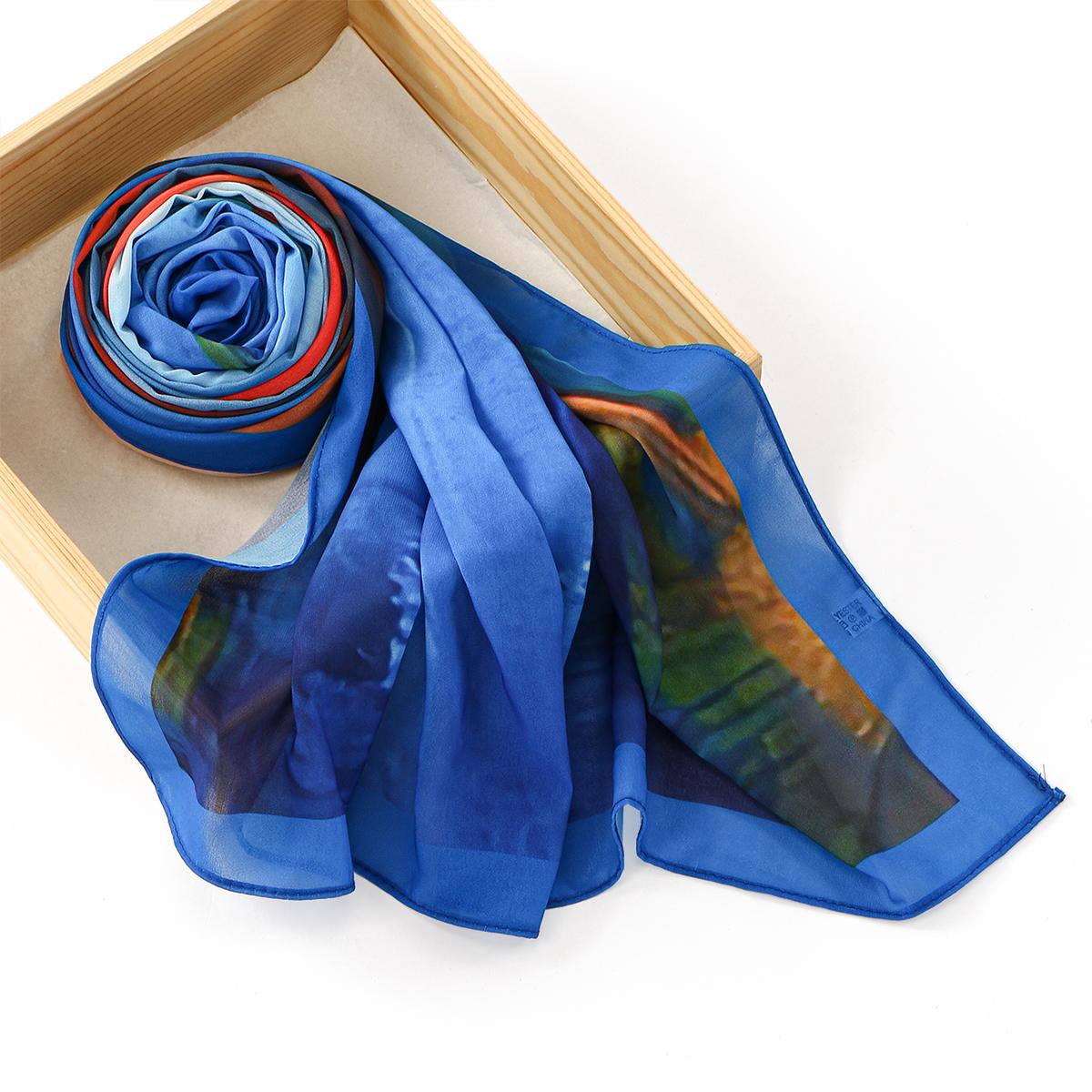 

New Fashion Printed Chiffon Hijab Scarf For Woman Muslim Hijab Shawls Femme Paintings Soft Headband Ethnic Islamic Turban