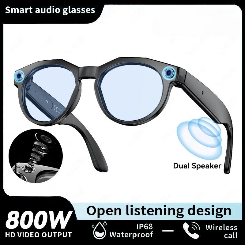 Multifunctional Smart AI Photo Glasses 100+ Language Translation Object Recognition 800W Pixel Video Recording Bluetooth Call Smart Eyeglasses Unisex