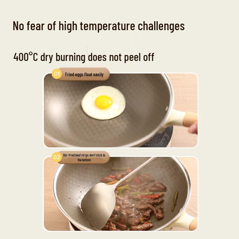 Chuidahuang Non-stick Titanium Stainless Steel Wok