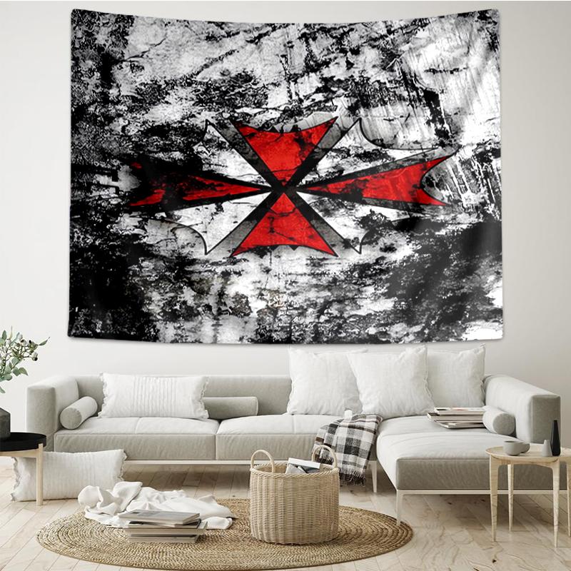 Resident-Evil Print Tapestry, Backdrop, Easy Setup, Ideal for Bedroom, Office & Living Room, with Aesthetic Wall Hanging Decor.