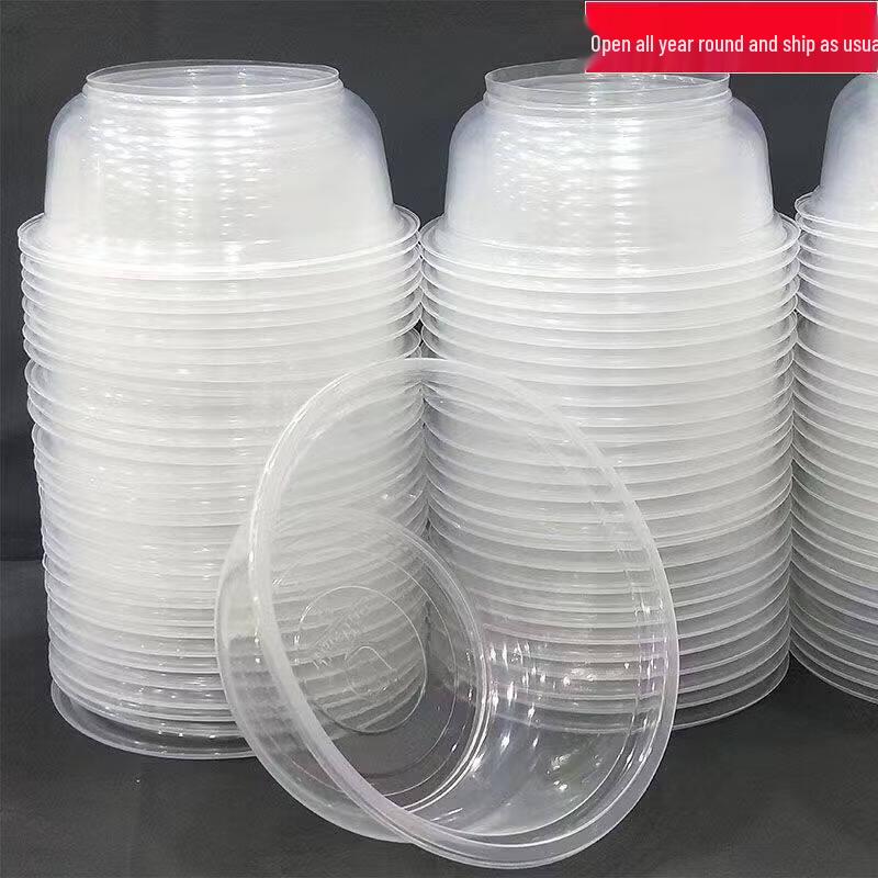 Transparent PP Disposable Plastic Bowls with Lids