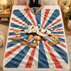 Flannel BlanketCuphead Warm Soft Throw Blanket for Indoor Sofa Bed Living Room Use