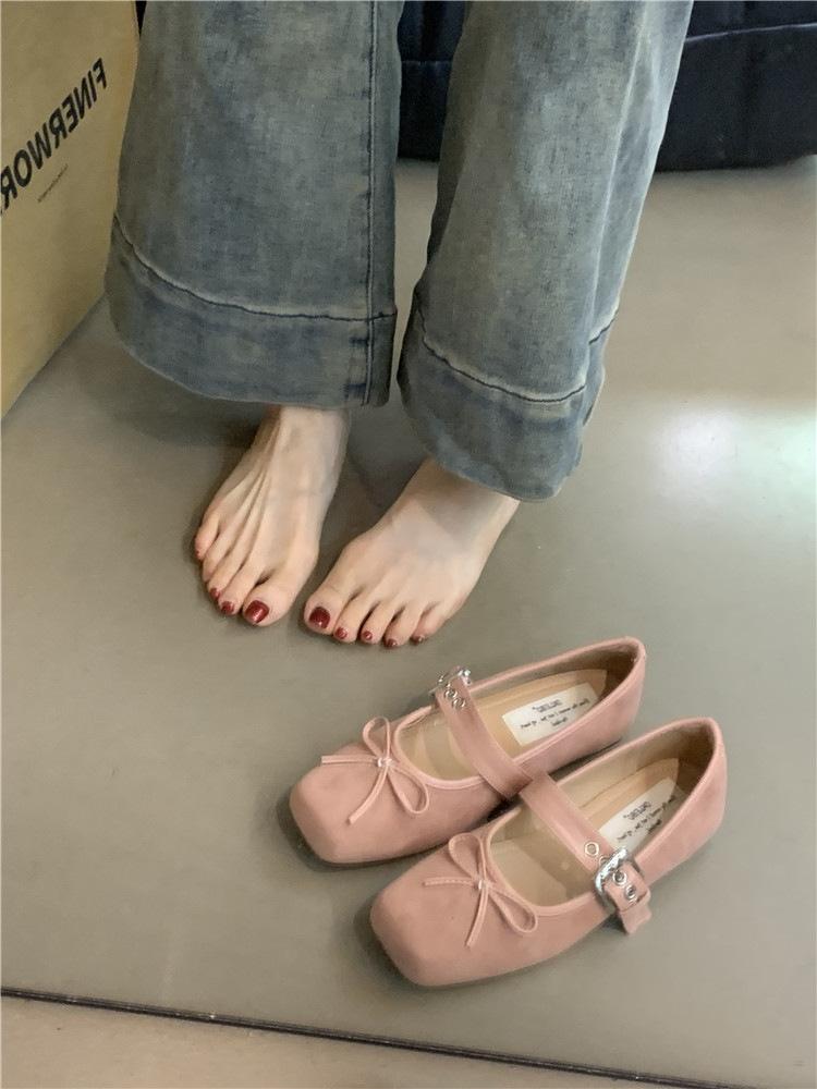 

Женские туфли с квадратным носком Новые роскошные балетки с бантом Женские балетки с серебряной пряжкой на поясе Элегантная мода Мэри Джейн Запатос 42 розовый