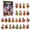 Christmas Chicken Advent Countdown Blind Box Mini Acrylic Pendant Decorative