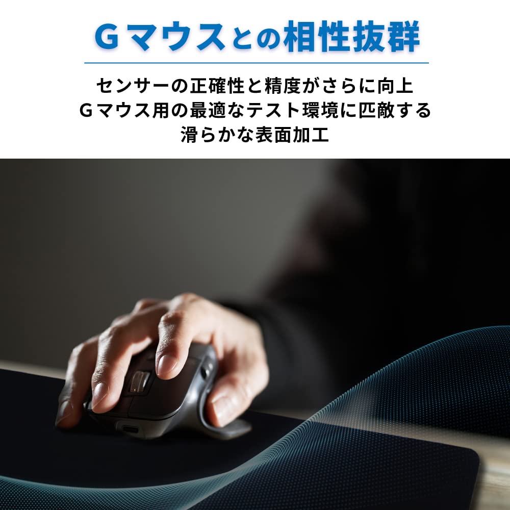 Hioc Gaming Mouse Pad Special Size 3mm Thick Cloth Surface Rubber Base Response Durability Simple Design Great for Business Use HG250 Large/Small