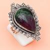 Ruby Zoisite Gemstone Handmade Silver Jewelry  "8.5"