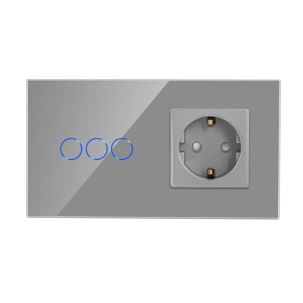 Bingoelec Wifi Tuya Control Smart Home Appliances 1 2 3 Gang Light Wall Electrical Sockets and Switches