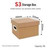 Grande boîte de rangement en papier Kraft et carton pour archives financières, cadeaux, déménagement et emballage