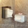 Wall Mounted Tissue Paper Holder Transparent Napkin Storage Container  for Bathroom