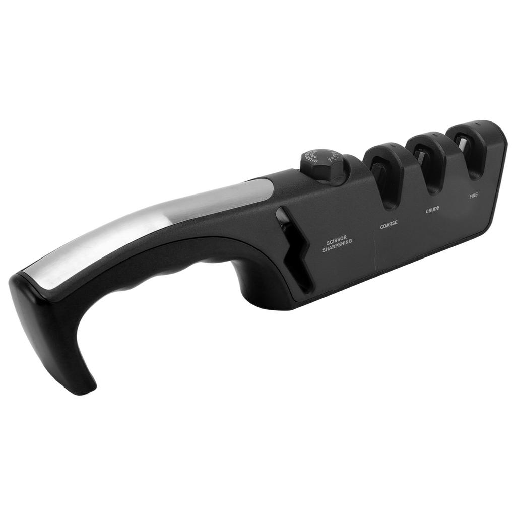 Knife Sharpener Diamond Black Ergonomic Multifunctional Adjustable 3 Stages Kitchen Tool