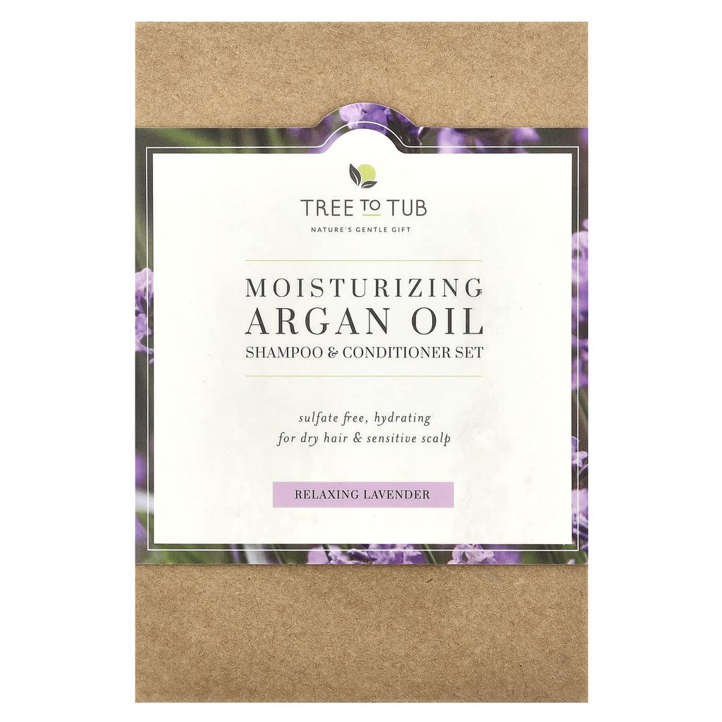 Feuchtigkeitsspendendes Arganöl Shampoo & Spülung Set, Trockenes Haar, Entspannender Lavendel, Set mit 2, 250 ml (8.5 fl oz) Jeder