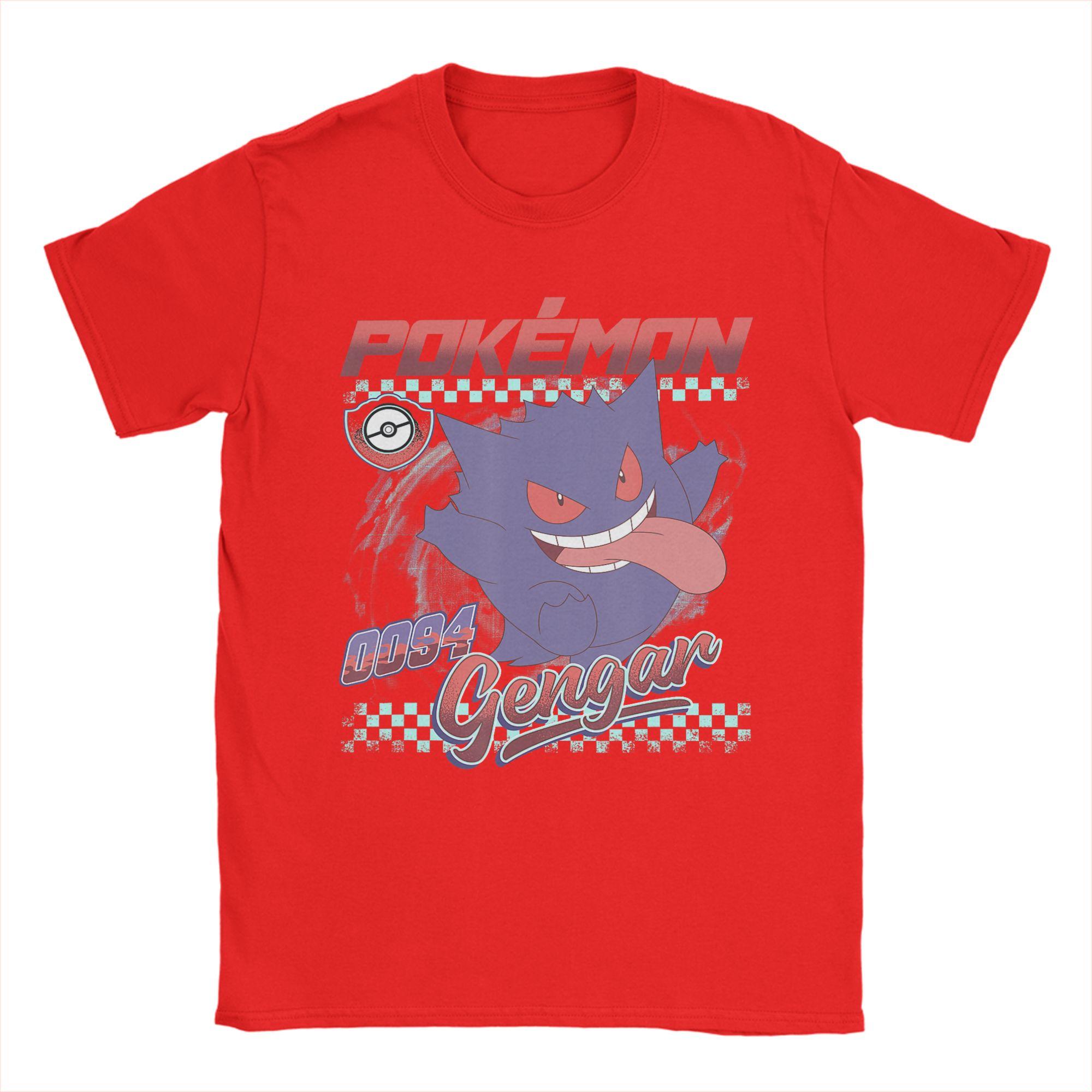 

Men PPokemon 0094 Gengar Racing Style Poster T Shirt Cotton Tops Humor Short Sleeve Crewneck Tees Plus Size TShirts M