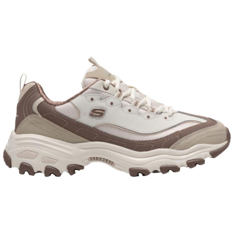 Skechers DLites 1.0 Sport Lifestyle Series Trendy Durable Low-Top Dad Shoes Men Sneaker Beige 52675-NTBR