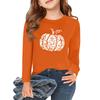 Girls Long Sleeve Halloween Day T Shirts Kids Fall Tops Crewneck Basic Tees 2-11Y