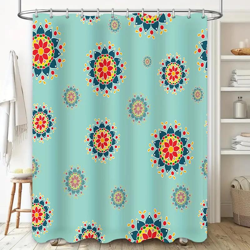 Colorful Mandala Shower Curtain Decorative Home Waterproof Fabric Bathroom Modern Bathroom Decor