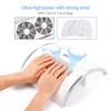 2-IN-1 Nail Dust Collector And Nail Drying Lamp 80W Nail Dust Extractor Nails Art Manicure Nail Vacuum Cleaner Gel Polish Dryer