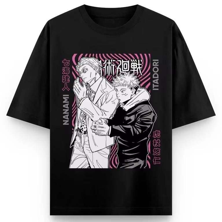 

2026 New Spellbound Battle Anime Seven Seas Sage Printed Cotton Tshirt for both men and women Shibuya Style M