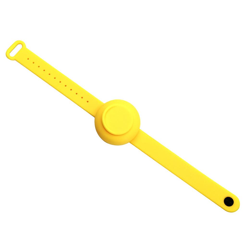 

Мягкий силиконовый диспенсер для браслета на руку, портативный диспенсер для мыла на запястье для улицы жёлтый