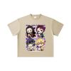 260 GSM Double Yarn 32 Count 100% Cotton Demon Slayer V80 Hashiras Chibi Print Unisex Heavy Cotton T Shirt