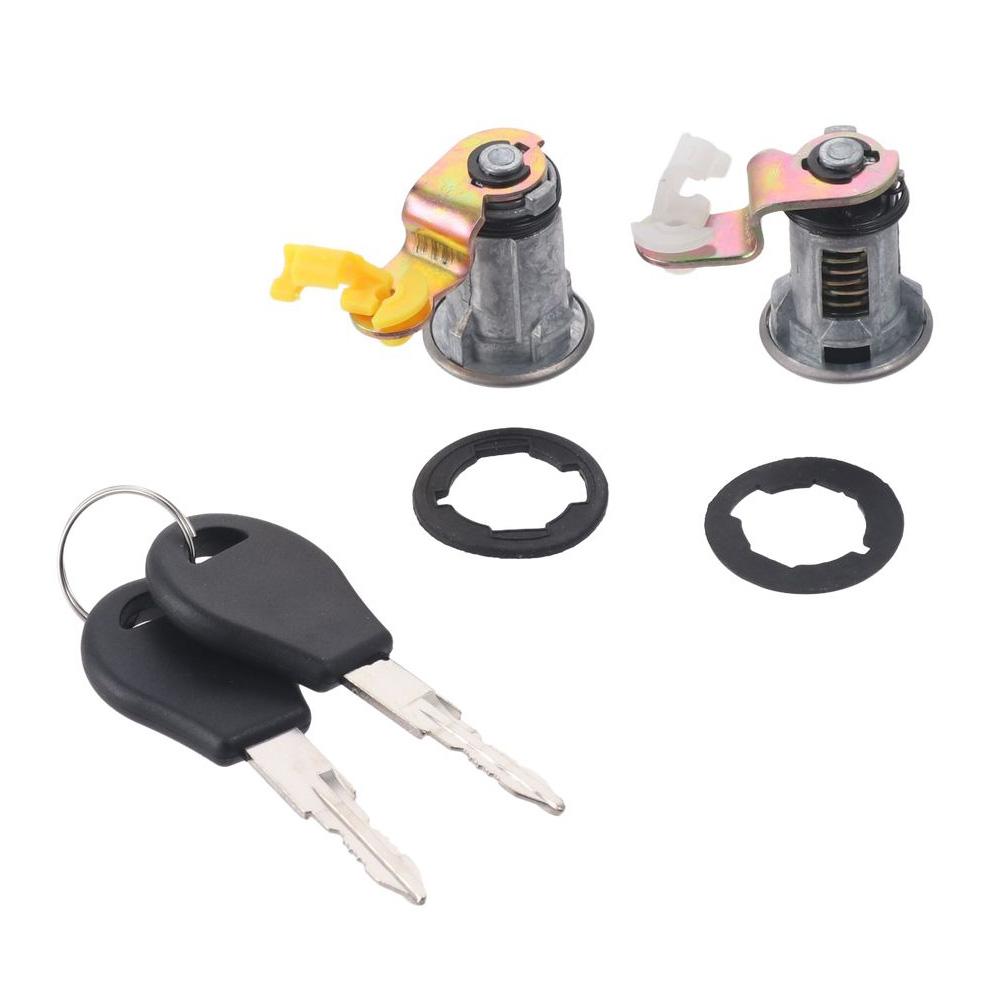 2Pcs Left Right Door Driver Passenger Side Lock Cylinder with Key 80600-01G25 80601-01G25 for Nissan D21 1986-1994 Thread Lock3