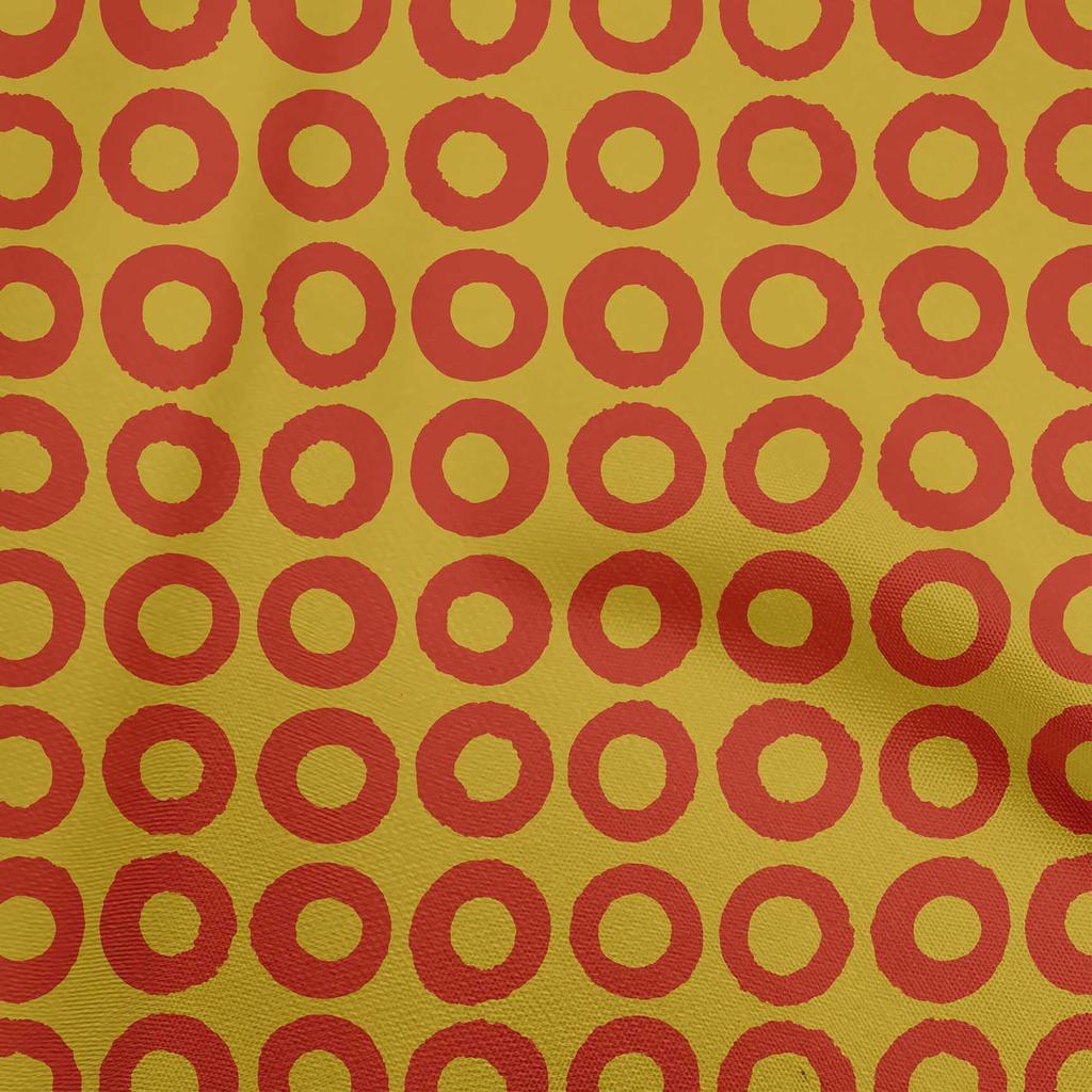 oneOone Cotton Flex Gamboge Yellow Fabric Geometric Fabric For Sewing Printed Craft Fabric By The Yard 40 Inch