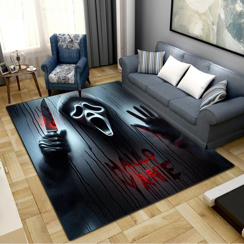 Horror Killer Carpet Rug for Living Room Bedroom Home Sofa Decoration,Kids Play Non-slip Floor Mat