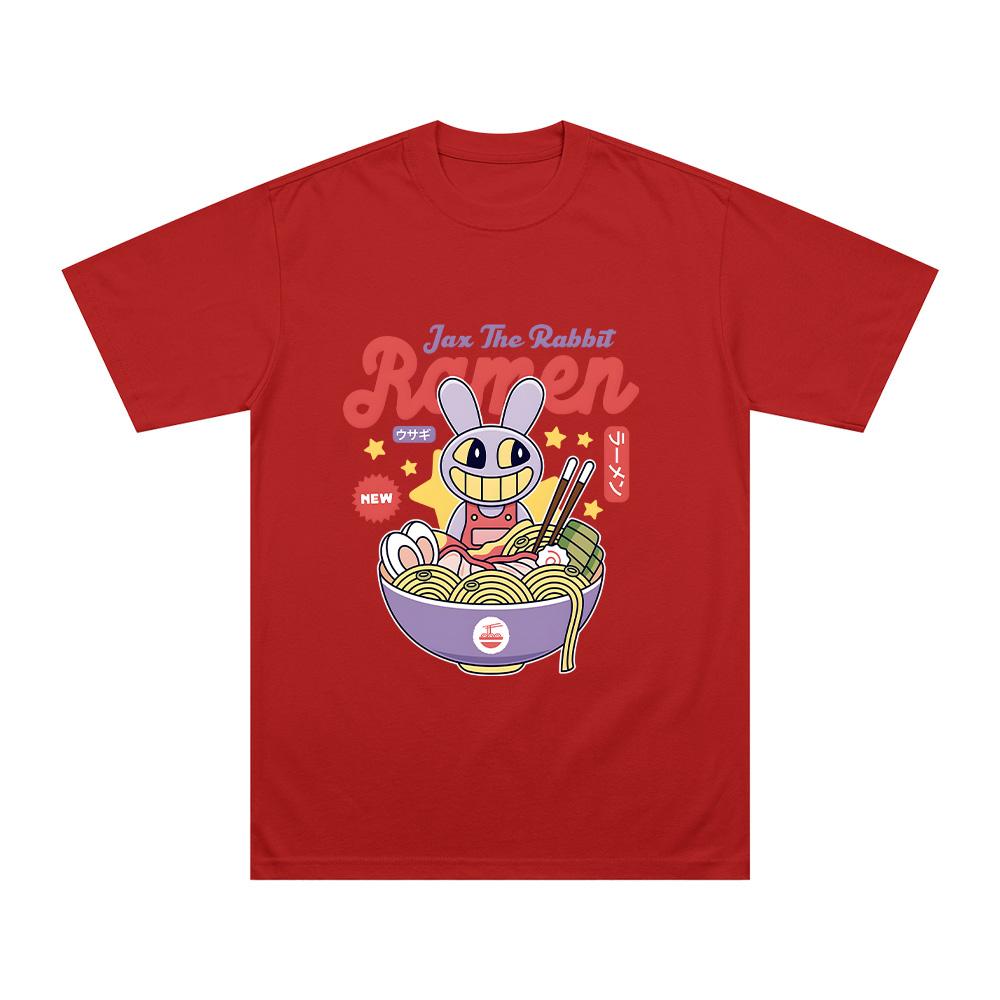 

Jax Purple Rabbit Ramen Unisex T-shirts Amazing Digital Circus Cartoon Tee Comfortable Cotton Short Sleeve Fashion Anime Clothes XXL червоний