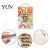 Refresh Home Decor Summer Wooden Hanging Sign, Welcome Sign Front Door with Farmhouse Wall Art Rope, Colorful Hanger for Seasonal Beach House