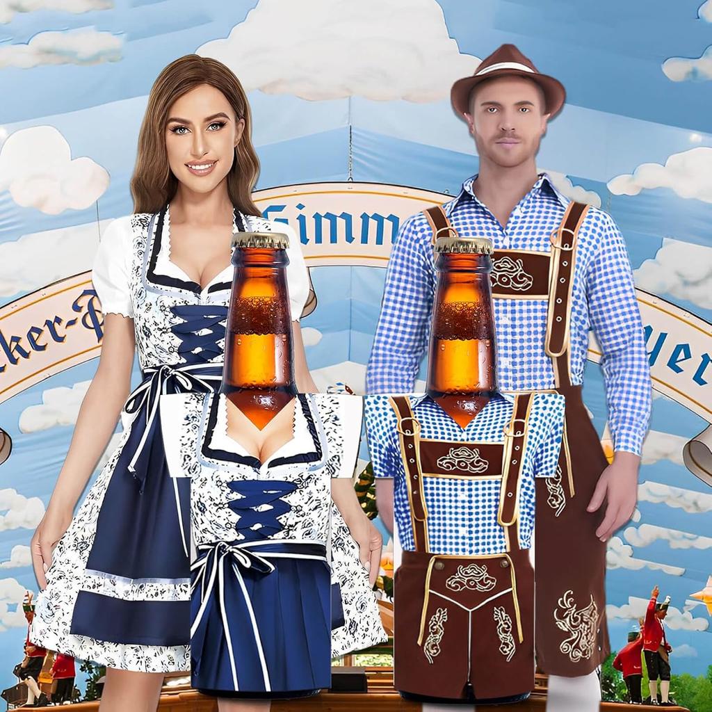 Oktoberfest Decorations Beer Bottle Sleeve ulators Party Supplies, Bottle Cooler Sleeve Holder ulated Jackets Keep Warm and Cold Thermocoolers for