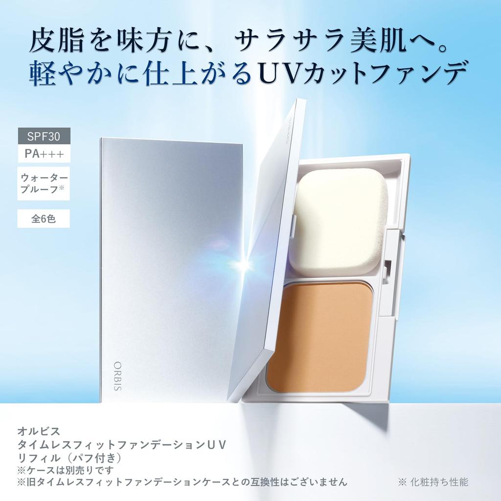 ORBIS Timeless Fit Foundation UV 2025 Edition Refill Dedicated Pink Natural 02 12g (with Puff) SPF30/PA+++
