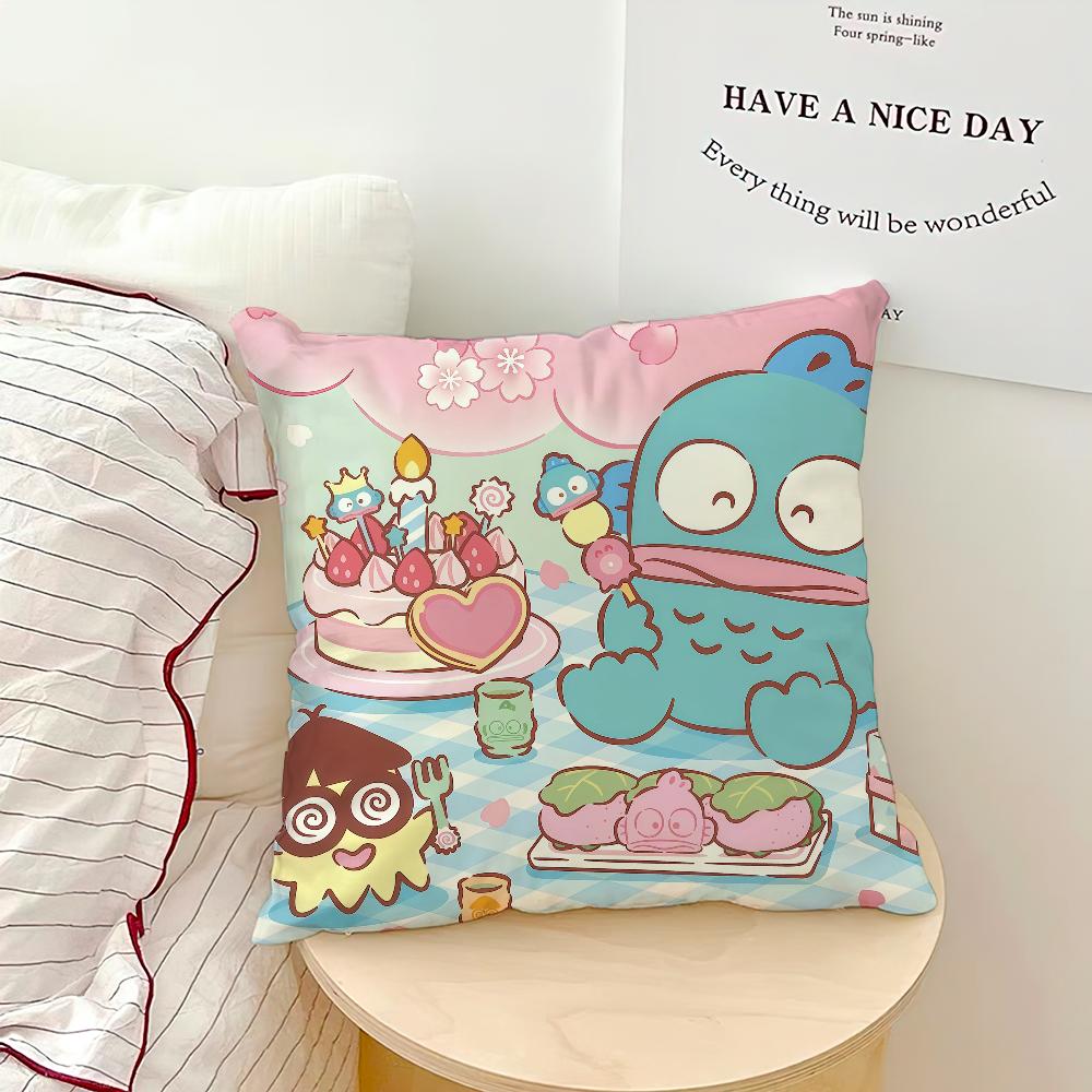 kawaii funny h-HangyodonS cushion cover Comfortable soft Pillow Case for Sofa Living Room Home office Decor Protective Covers