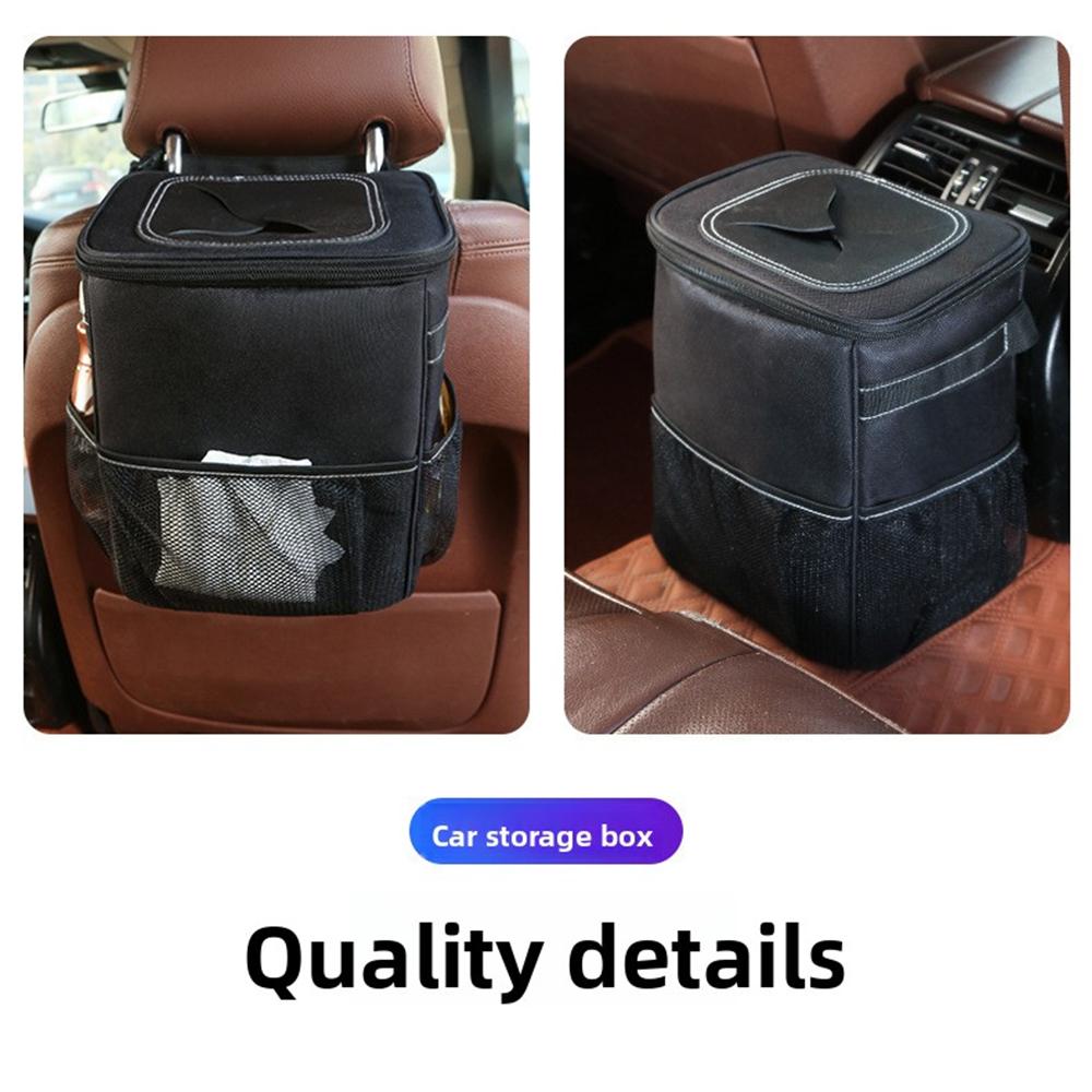 Universal Portable Fold Waterproof Car Trash Can Multipurpose Trash Bin Car Storage Hanging Car Garbage Bag Vehicle Organizer