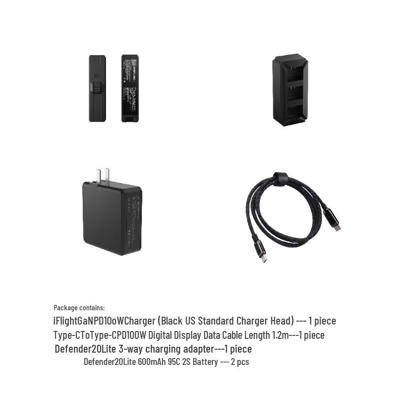 IFLIGHT Defender 20 Lite Battery & 3-Way PD100W Charger Set