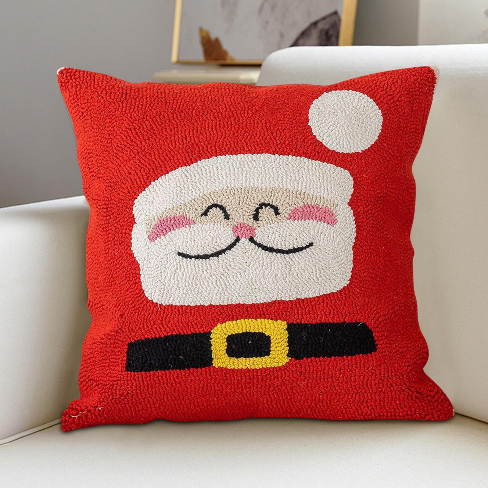 

Рождественская подушка, Подушка для снежных праздников, Вышитая поясничная подушка, Мягкий комфорт, Рождественская подушка One Size