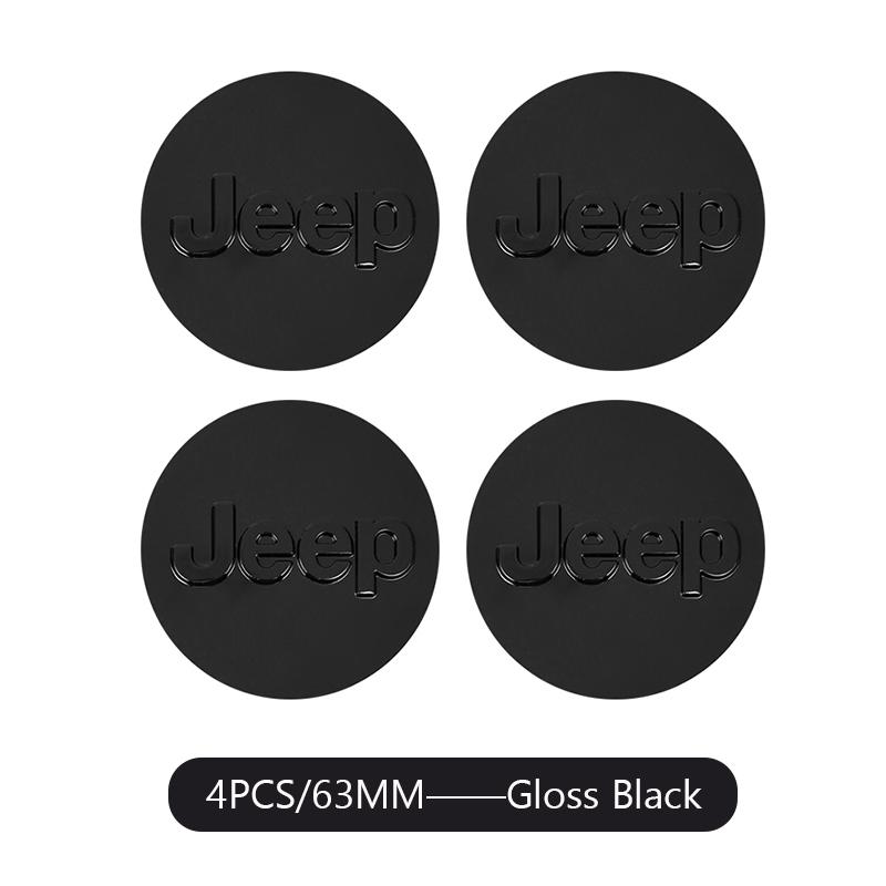 4PCS Car Wheel Center Cover Auto Emblem Hub Cap For Jeep Grand Cherokee Wrangler JK Gladiator Compass Renegade Patriot Liberty C